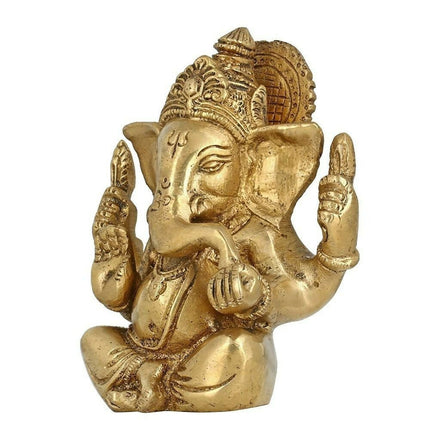 Artvarko Brass Lord Ganesha Ganpati Religious Statue Idol