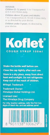 Himalaya Herbals - Koflet Cough Syrup
