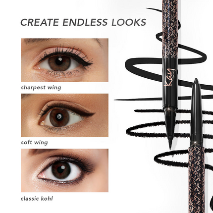 Kay Beauty Intense Black 24H Kajal Eyeliner Duo