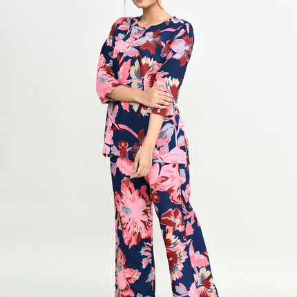 Joban Fashion Beautiful N.Blue & Pink Cotton Cod Set