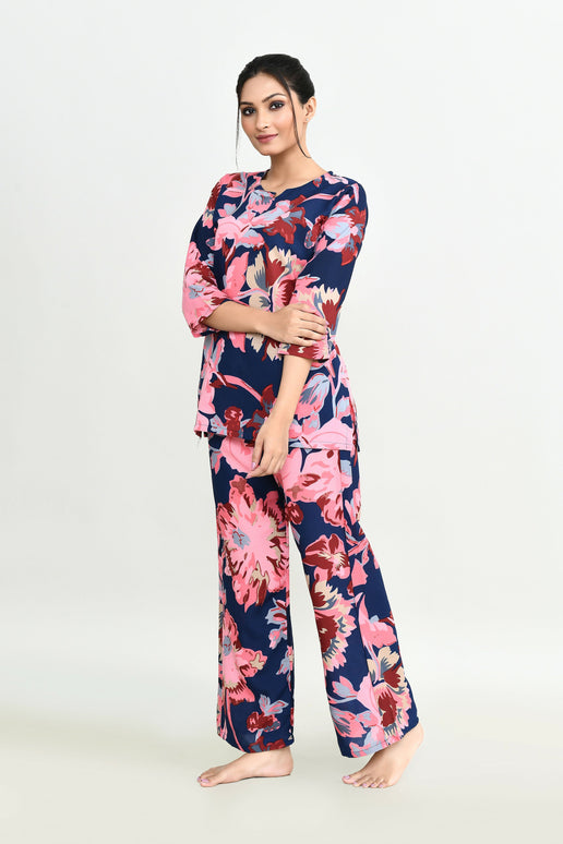 Joban Fashion Beautiful N.Blue & Pink Cotton Cod Set