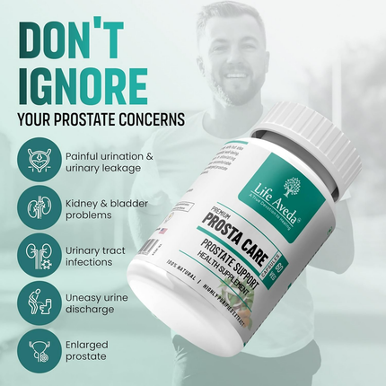 Life Aveda 100% Natural Ayurvedic Premium Prosta Care Capsule For Men's