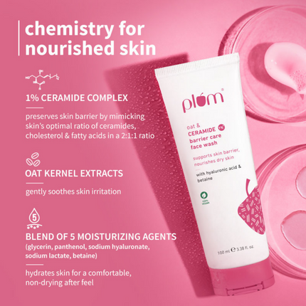 Plum Oat & 1% Ceramide Barrier Care Face Wash
