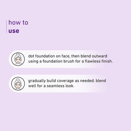 Plum Soft Blend Foundation Brush Easy Pick-up 01