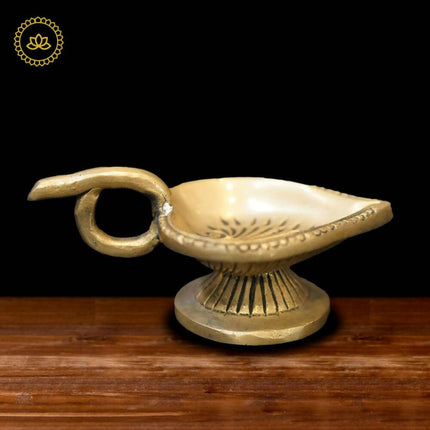 Brass Leaf Arthi Diya