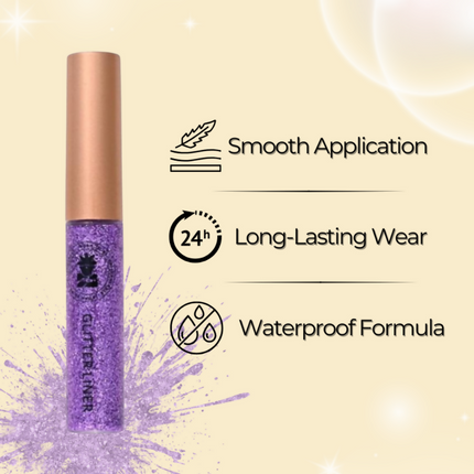 BOBI Glitter Eyeliner Purple Diamond Sparkle Finish