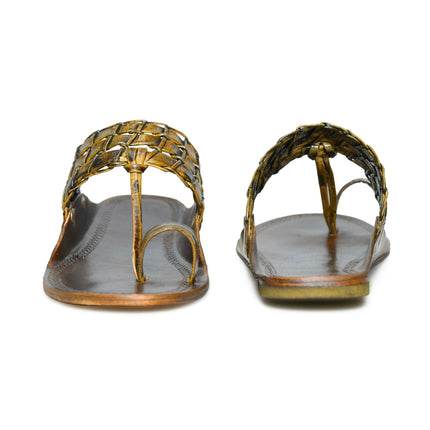 Stepsoft Men’S Brown Kolhapuri Slippers – Traditional Leather Party Footwear