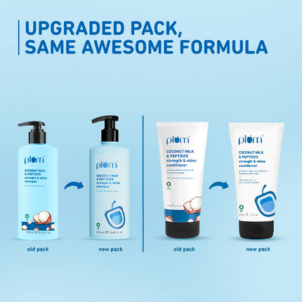 Plum Coconut Milk & Peptides Conditioner & Shampoo Combo