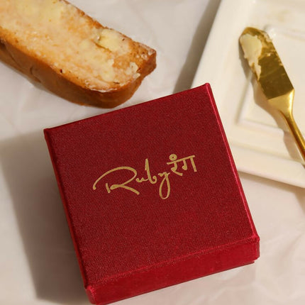 Kundan Gold plated Elephant and Round Ring - Ruby Raang