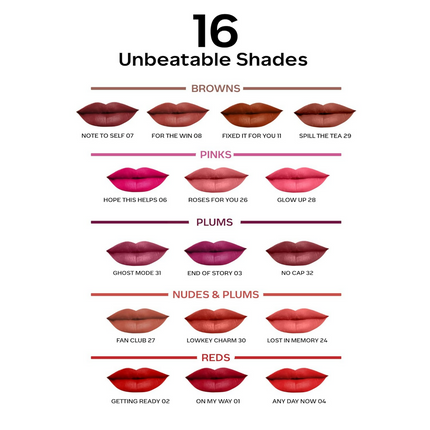 Faces Canada Comfy Matte Liquid Lipstick - Note To Self 07 10 HR Long Lasting