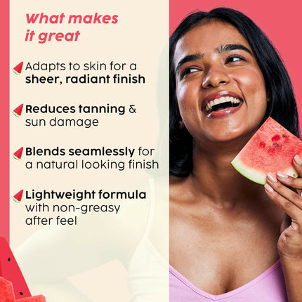 PLIX The Plant Fix Watermelon Tint Twist Color-Adapting Sunscreen For Light Coverage & Instant Glow