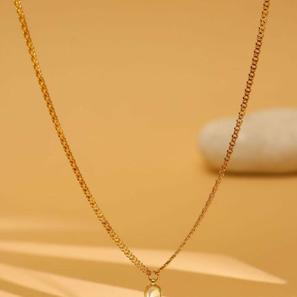 Minimalist Kundan Gold Necklace - Ruby Raang