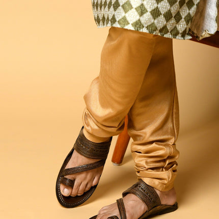 Stepsoft Men Brown Kolhapuri Leather Slippers – Ideal For Wedding & Ethnic Looks
