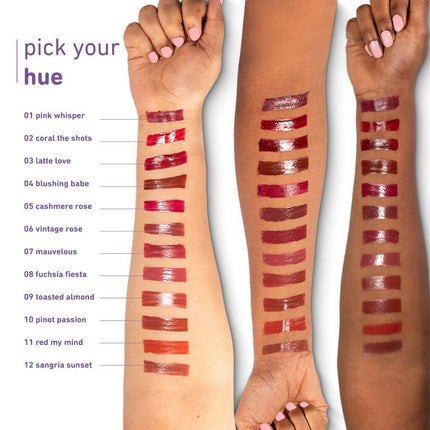 Plum Glassy Glaze Lip Lacquer 3-in-1 Lipstick + Lip Balm + Gloss 11 Red My Mind