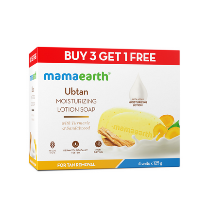 Mamaearth Ubtan Moisturizing Lotion Soap (Buy 3 Get 1 Free)