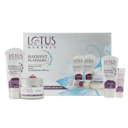 Lotus Herbals Radiant Platinum Cellular Anti-Ageing Facial Kit (170gm)