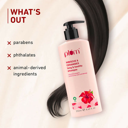 Plum Hibiscus & Ceramides Shampoo For Long, Healthy Hair