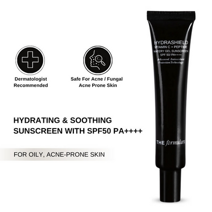 The Formularx Hydrashield Vitamin C + Peptide Sunscreen Spf 50 Pa++++ For Oily, Acne Prone Skin