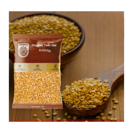 Sreshta Farms Organic Toor Dal (Kandi Pappu)