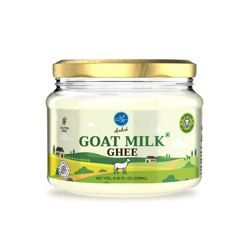 Aadvik A2 Goat Milk Ghee Infused with Garlic | Made From Grass Fed Goat Milk | Pure Organic Ghee