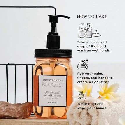 Kimirica Frangipani & Rose Scented Bouquet Hand Soap