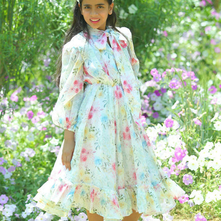LH Luxury Fashion Amelia Fairy Glint Dress – Floral Summer Dress for Girls