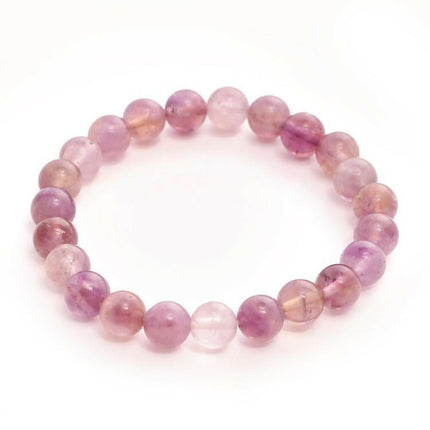 Amethyst Brown and Black Round crystal Beads Elastic Bracelet - Ruby Raang