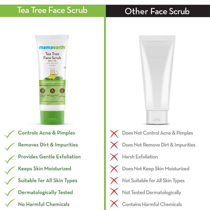Mamaearth Tea Tree Face Scrub For Skin Purification - Limited Time Offer