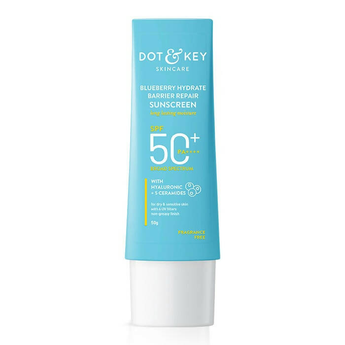 Dot & Key Blueberry Hydrating Barrier Repair Face Sunscreen SPF 50+,PA++++ With Hyaluronic & 5 Ceramides