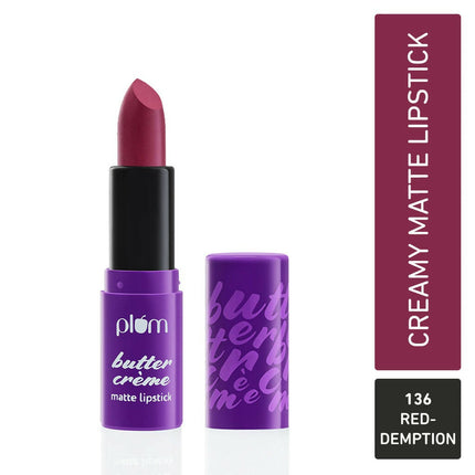 Plum Butter Crème Matte Lipstick RedDemption - 136 (Pinkish Maroon)