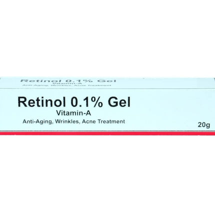 Retinol Gel 0.1 Vitamin A Repairs Fine Lines & Wrinkles, Scar Treatment, Age and Sun Spots, Anti-Aging Formula, 20g