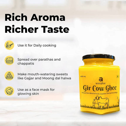 Anveshan Gir Cow Ghee | Vedic Bilona Method Ghee | Organic Ghee From Desi Cow Milk