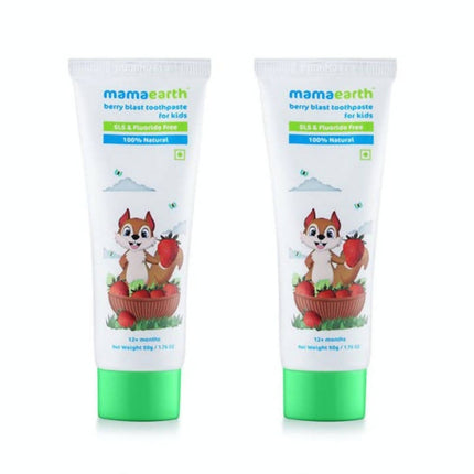 Mamaearth Berry Blast Kids Toothpaste For Promotes Healthy Teeth & Gums, Cleanses Teeth