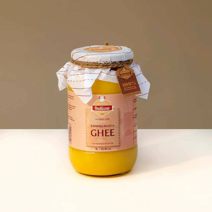 Indicow Foods Kankrej Bilona A2 Cow Ghee | 100% Desi Cow Ghee | Premium A2 Desi Ghee | Cultured Cow Pure Ghee
