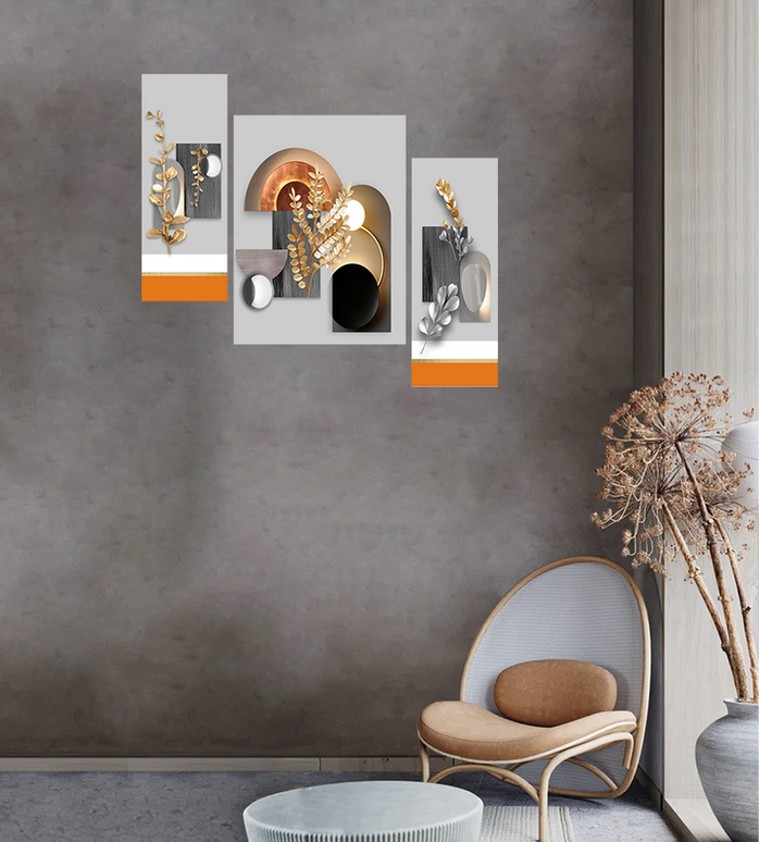 Tehzeeb Creations Set Of 3 Digital Wall Painting