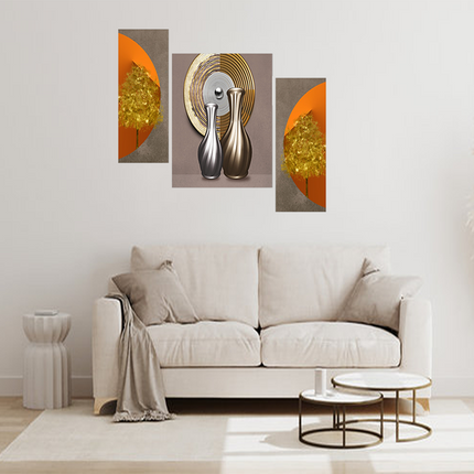 Tehzeeb Creations Set Of 3 Digital Wall Painting