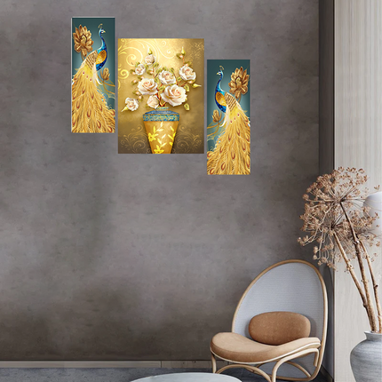 Tehzeeb Creations Set Of 3 Digital Wall Painting