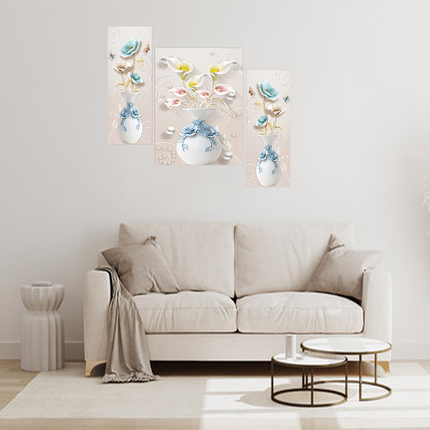 Tehzeeb Creations Set Of 3 Digital Wall Painting