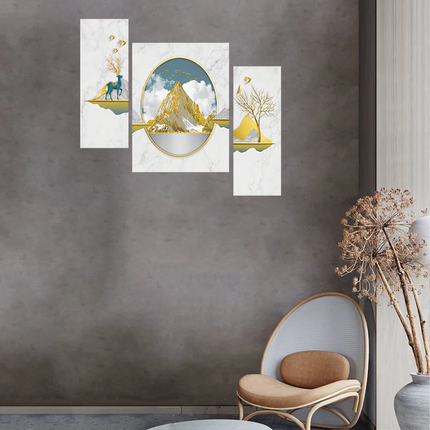 Tehzeeb Creations Set Of 3 Digital Wall Painting