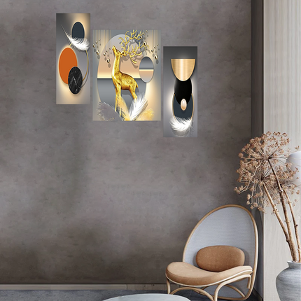 Tehzeeb Creations Set Of 3 Digital Wall Painting