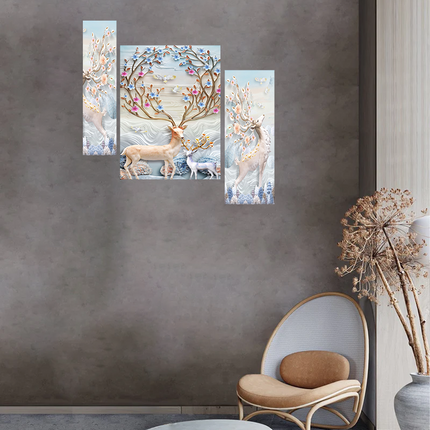 Tehzeeb Creations Set Of 3 Digital Wall Painting