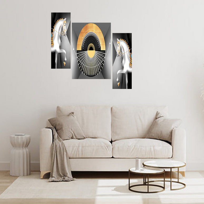 Tehzeeb Creations Set Of 3 Digital Wall Painting