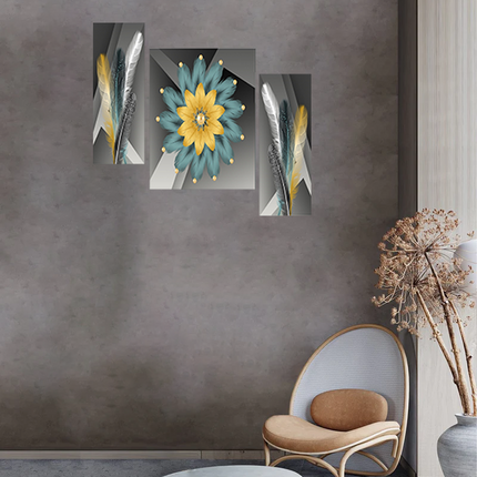 Tehzeeb Creations Set Of 3 Digital Wall Painting