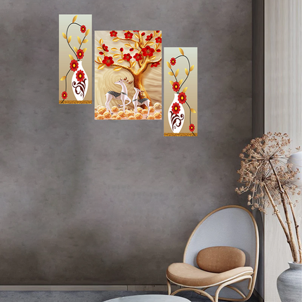 Tehzeeb Creations Set Of 3 Digital Wall Painting