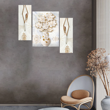 Tehzeeb Creations Set Of 3 Digital Wall Painting