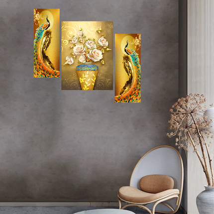 Tehzeeb Creations Set Of 3 Digital Wall Painting
