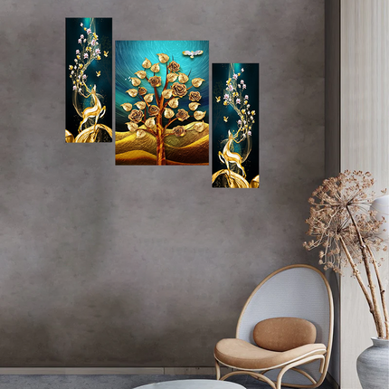 Tehzeeb Creations Set Of 3 Digital Wall Painting