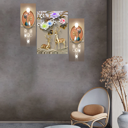 Tehzeeb Creations Set Of 3 Digital Wall Painting