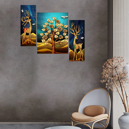 Tehzeeb Creations Set Of 3 Digital Wall Painting