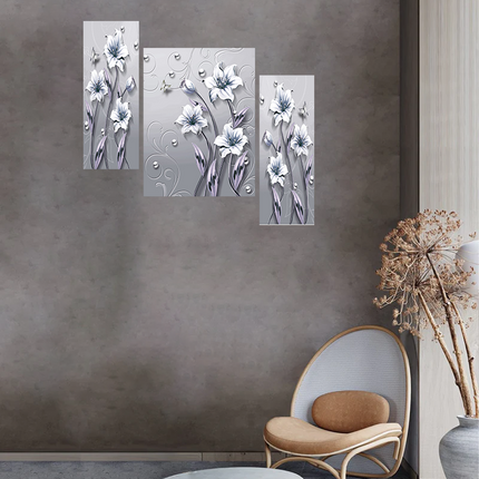 Tehzeeb Creations Set Of 3 Digital Wall Painting